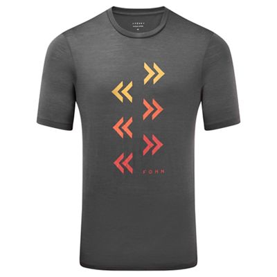 Föhn Superlight Merino Tee - Wind Arrows - Forged Iron - XL, Forged Iron